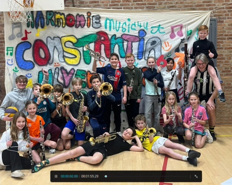 Jonge muzikanten van Harmonie Constantia